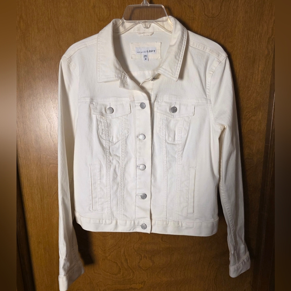 Women's White Loft® Jean Jacket